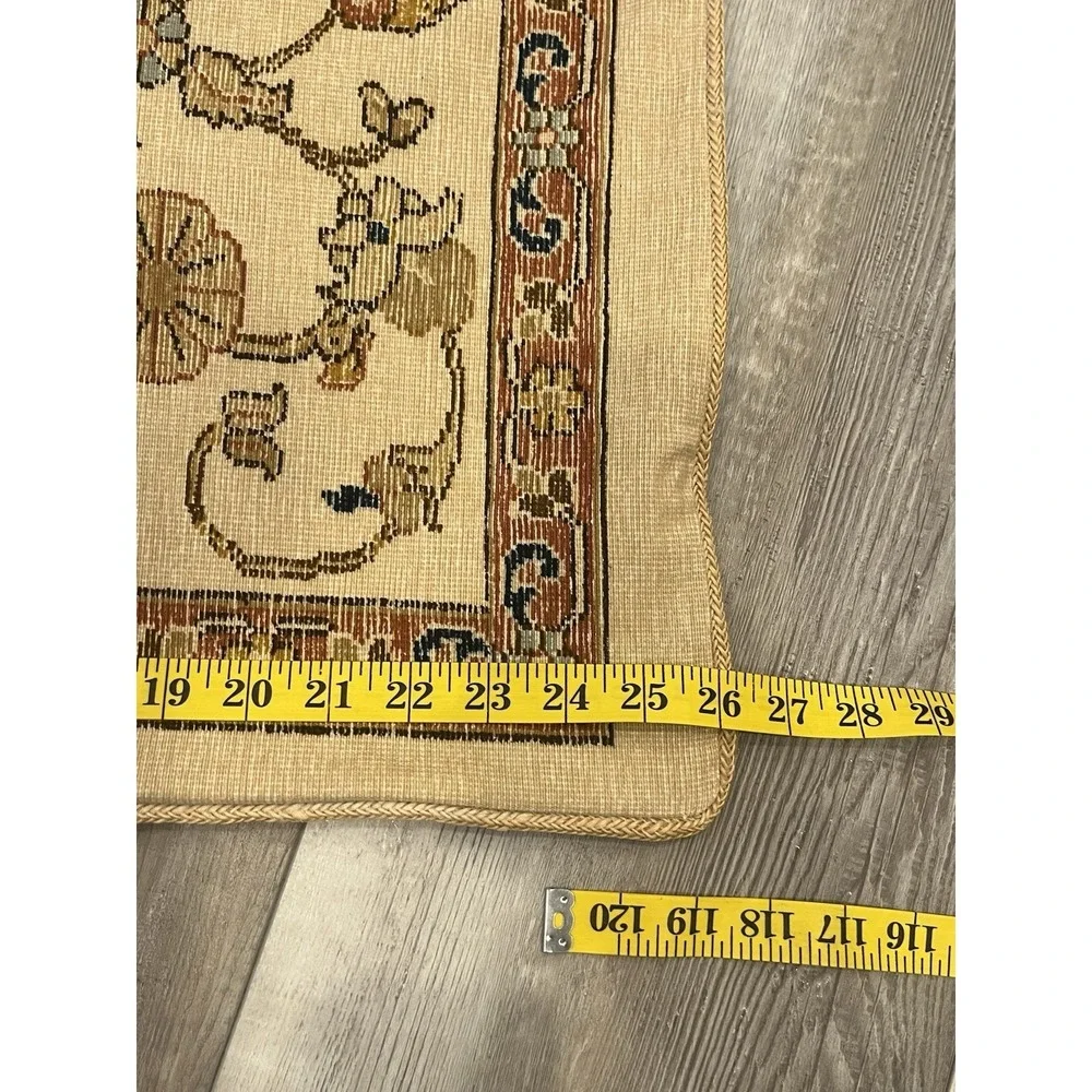 Lauren Ralph Lauren Northern Cape Tapestry Euro Pillow Shams Rope Edge Set (2)